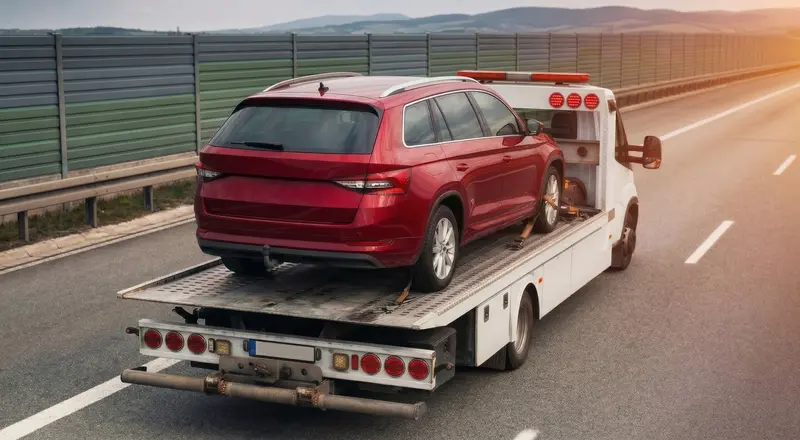 Guincho para carros em Balneário Camboriú – carro sendo carregado em plataforma